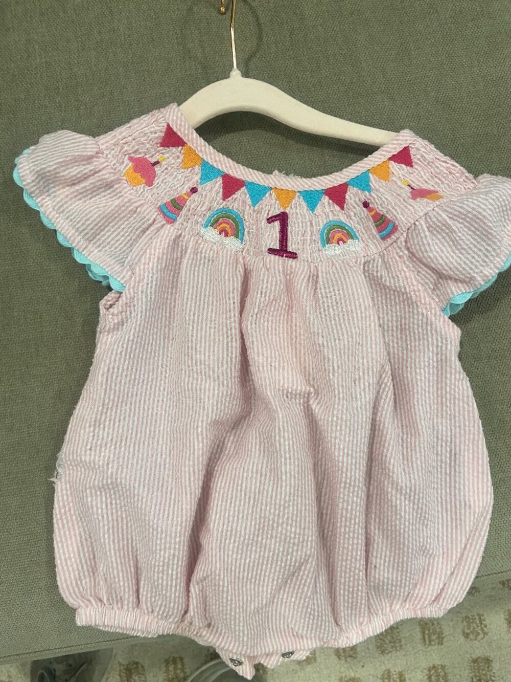 Mudpie Girls First Birthday Bubble